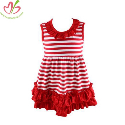 Cotton Stripe Girls Tank Dress