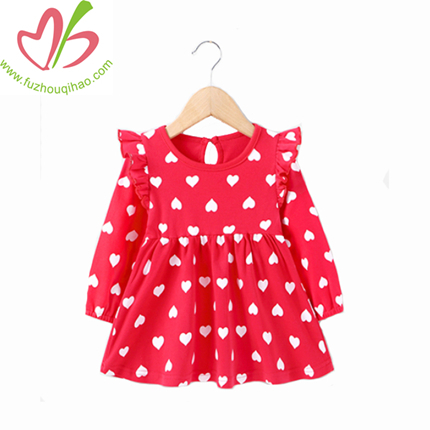 Fashion Cute Small Heart Girl Dress, Long Skirt for Girl