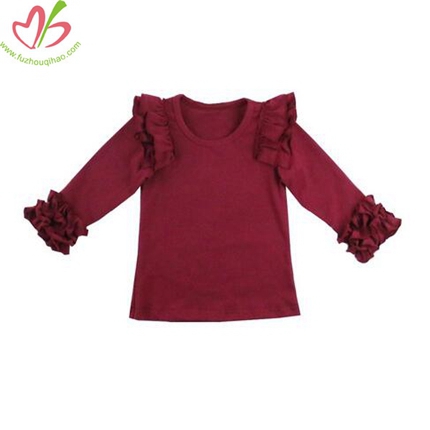 Ruffled Girl's Blouse Top