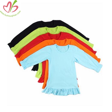 Plain Children Ruffle Shirt