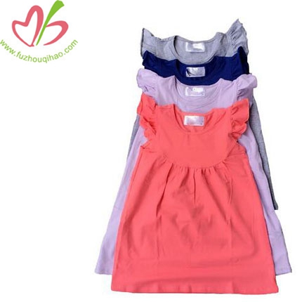 Baby Girl High Quality Soft Cotton Dresses &Ruffle Cuff