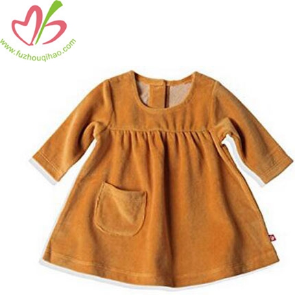 Baby Girls' Velour Little Pocket Dress