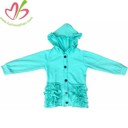 Child Coats Fall Warm Ruffle Hoodie