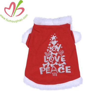 Newest Design Love Peace Red Christmas Coat