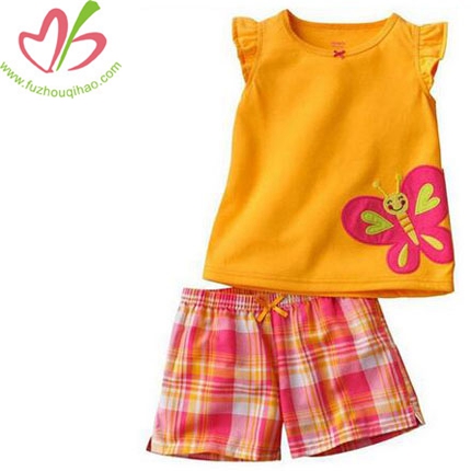 Two Pieces Lovely Girls Cotton Set
