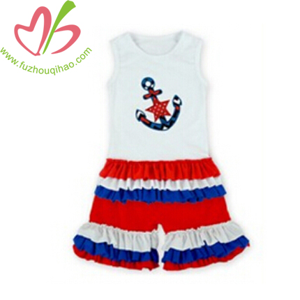 Girl's Sets with Anchor Applique