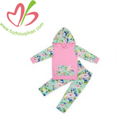 Girl's Hoodie Floral Sets