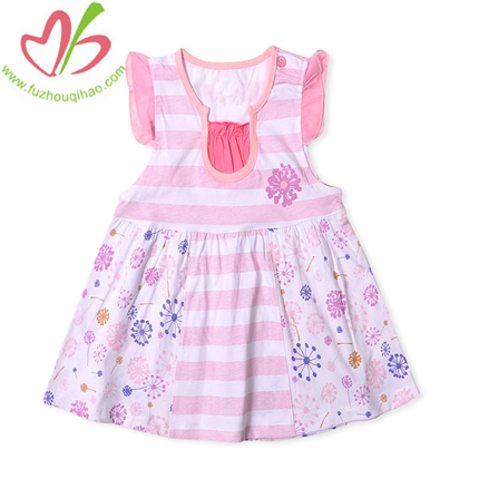 Flutter Sleeves Baby's Jersey Dress