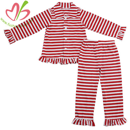 Stripe Girl's Nightgown Pajamas Set