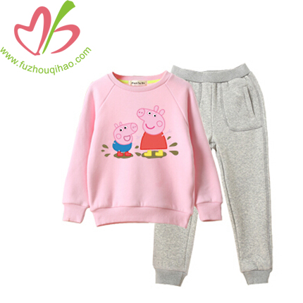 Cute Girl's Sets with Peppa Print