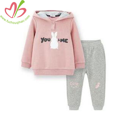 Girl's Cute Hoody Sets with Hood