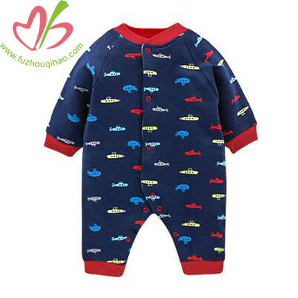 Baby Boy's Printed Long Sleeve Jumpsuit