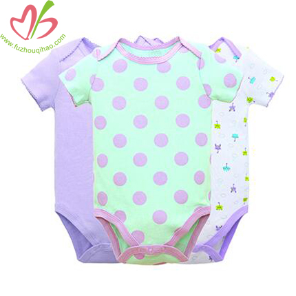 Purple Polka Dot Baby Bodysuit