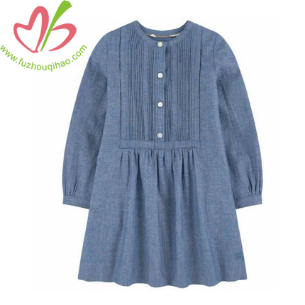 Girl's Comfortable Denim Dresses