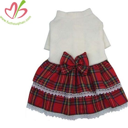 Fashion Small Dog Gingham Dress