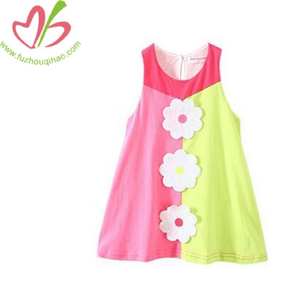 Girl's Colorful Flower Dress