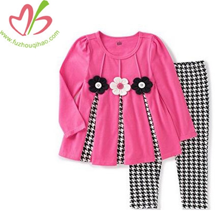 Girls' Flowers Tunic with Leggings Set