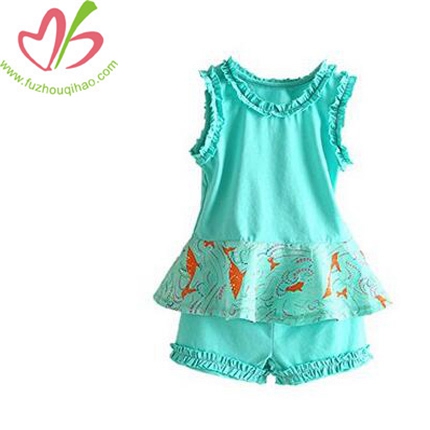 Girls' Summer Sleeveless Short Set