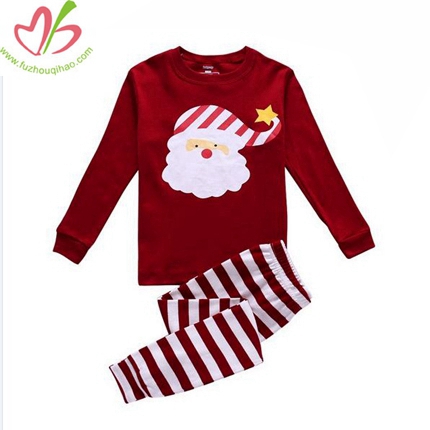 Purplish Red Girl's Pajamas Set