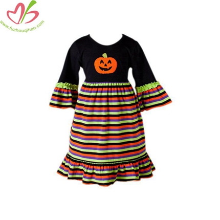 Halloween Holiday Custom Stripe Children's Dress