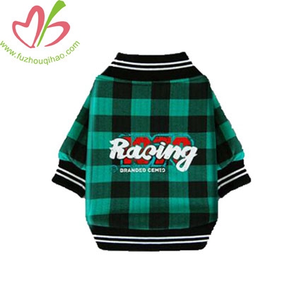 New arrival Green Black Plaid Dog Clothes