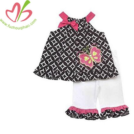 Baby Girl Black Geometric Butterfly Set