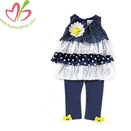 Baby Girl Navy Eyelet Summer Set