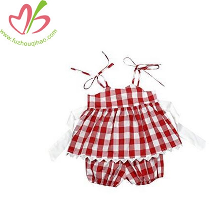 Baby Girls Sleeveless Backless T-shirt+Short Pants Set