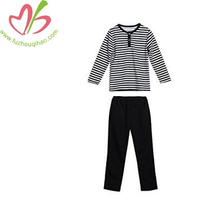 Kids Stripe Long Sleeve T-shirt Tops+Pants Set