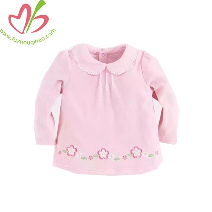 .Spring Girl's Blouse Velvet Long Sleeve T-shirt