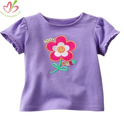 Purple Baby's T-shirt with Applique