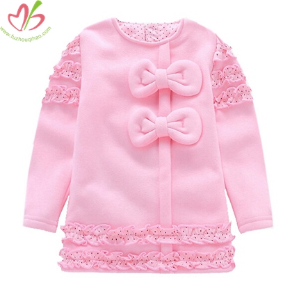 Custom Children Girl's Hoody with Polkadot Lining