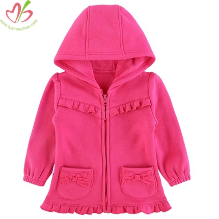 Hot Pink Children Jacket with Zipper