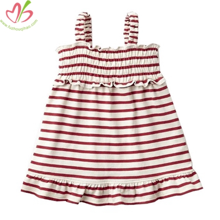 Summer Stripe Children Dress with Straps