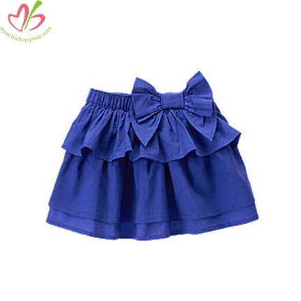 Royal Blue Plain Girl's Skirt
