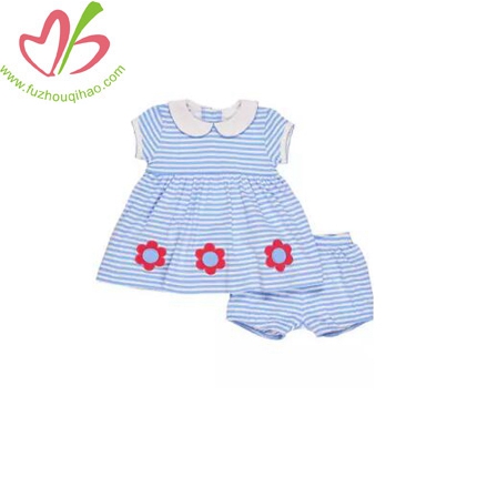 Smocked Striped Jersey Dress Baby Girl Clothing