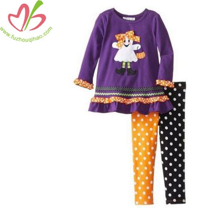 Girls Halloween Holiday Dress Legging Outfit