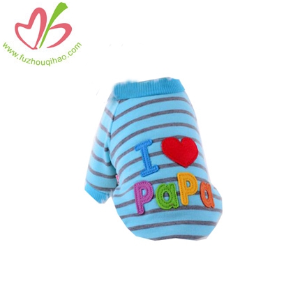 Embroider Stripe Dog Clothes