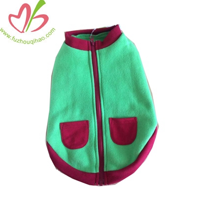 Double Pocket, Zipper Fleece Dog Clothes