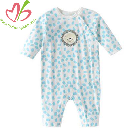 Baby Long Sleeve Romper with Lion Print