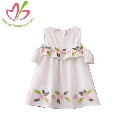 Embroidery Flower Princess Dress Of The Girls