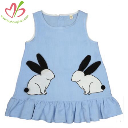 Girls' Lovely Rabbit Embryonic Vest Dress