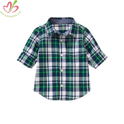 100% Cotton Gingham Boy's Shirt