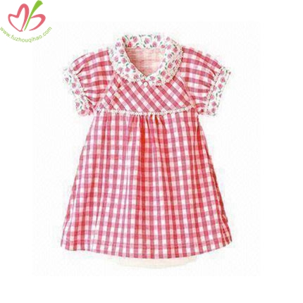 Red Gingham Baby Girl's Dress