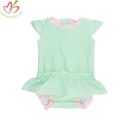 Seersucker Baby Romper with Bloomer