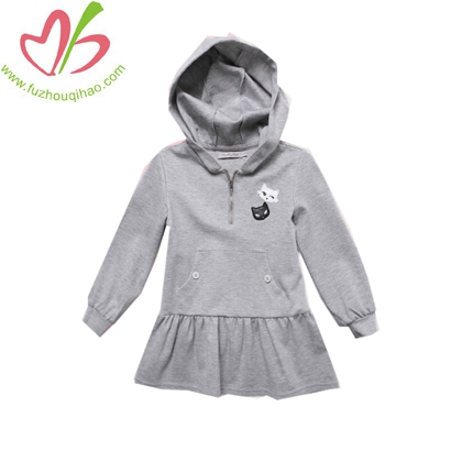 Girls Interlock Hooded Dress