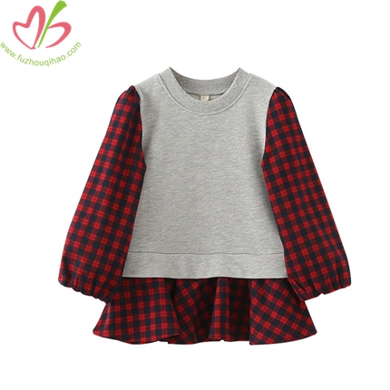 Gingham Kids Sweatshirt without Hood