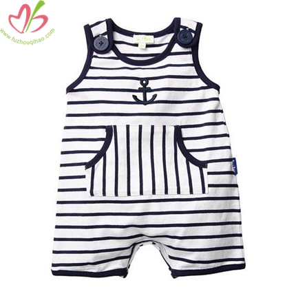 Black and White Baby Boy's Romper