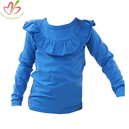 Solid Color Children Girl's Blouse