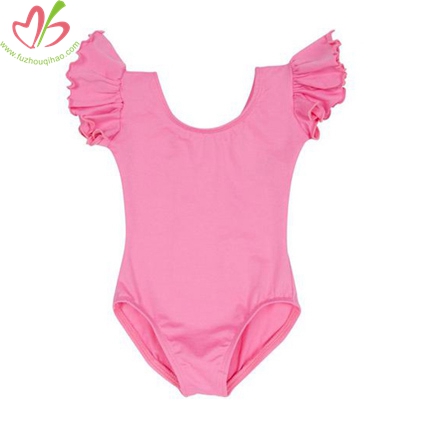 Nylon/Spandex Baby Onesies with Ruffled Sleeves